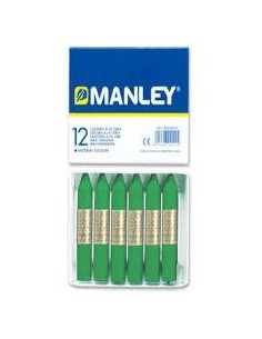 C 12 CERAS MANLEY UNICOLOR Nº25 VERDE PRIMAVERA